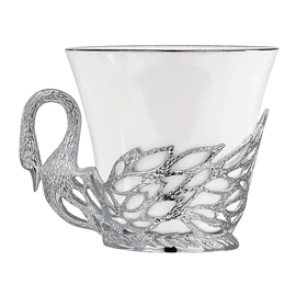 Silver tea cup "Swan" with a spoon