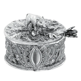 Silver-plated salt shaker "Kaban" with blackening in a case