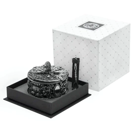 Silver-plated salt shaker "Kaban" with blackening in a case