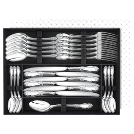 Silver-plated Silver Rose dining set: fork, spoon, knife, teaspoon