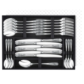 Silver-plated set of cutlery "Vizier" with blackening