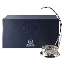 Stand for a bottle made of silver "Grapes"