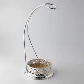Stand for a bottle made of silver "Grapes"