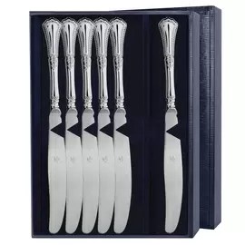 Set of 6 silver table knives "Favorit"