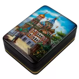 Шкатулка "Спас на Крови" Копялина, Федоскино