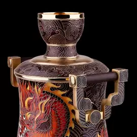 Набор для крепких напитков "Dragon" из серебра, на 6 персон