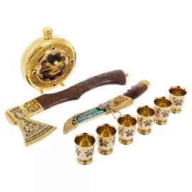 Eagle and Wolf hunting set with an axe, Zlatoust