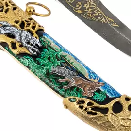 Eagle and Wolf hunting set with an axe, Zlatoust