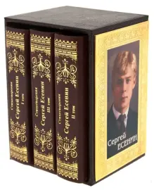 Книги "Сергей Есенин. Сборник стихотворений" 3 тома, в футляре, Златоуст Книги "Сергей Есенин. Сборник стихотворений" 3 тома, в футляре, Златоуст