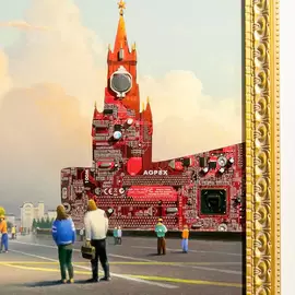 Картина Дамира Кривенко "Вайфай на Красной площади v3.0"