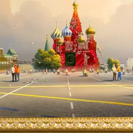 Картина Дамира Кривенко "Вайфай на Красной площади v3.0"