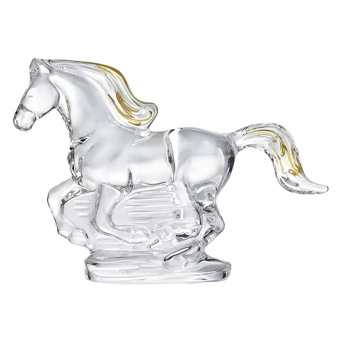 Хрустальная скульптура "Zodiaque Cheval" с позолотой