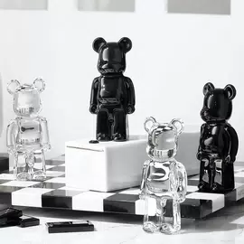 Хрустальная скульптура "Be@rbrick" черная