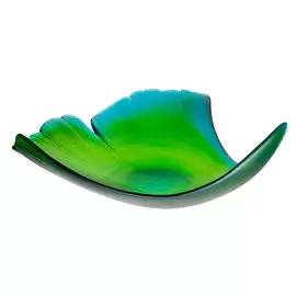 Хрустальное блюдо для фруктов "Ginkgo" зеленое