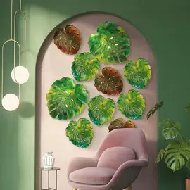 Хрустальное бра "Monstera" зеленое