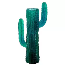 Хрустальная ваза "Cactus" 46 см, зеленая