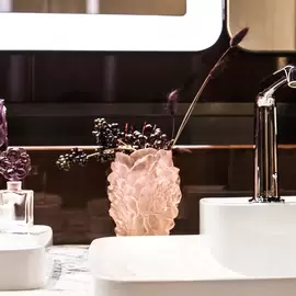 Хрустальная ваза "Camelia" 15.5 см, розовая