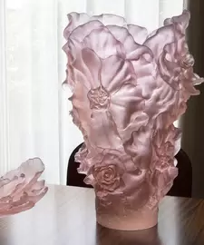 Хрустальная ваза "Camelia Magnum" 52 см, розовая