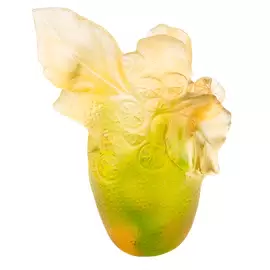Хрустальная ваза "Citrus" 15.5 см, желтая