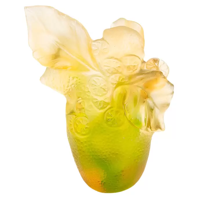 Хрустальная ваза "Citrus" 15.5 см, желтая