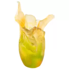 Хрустальная ваза "Citrus" 15.5 см, желтая