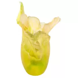 Хрустальная ваза "Citrus" 15.5 см, желтая