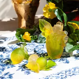 Хрустальная ваза "Citrus" 15.5 см, желтая