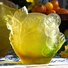 Хрустальная ваза "Citrus" 24 см, желтая