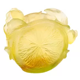 Хрустальная ваза "Citrus" 30 см, желтая