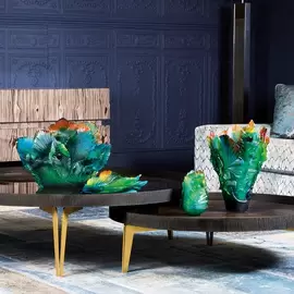 Хрустальная ваза "Fleur De Paon medium" разноцветная