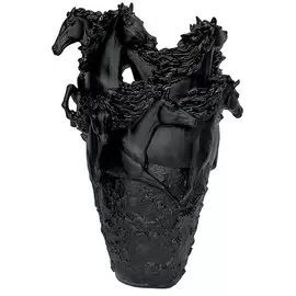 Хрустальная ваза "Horses Magnum" 50 см, черная
