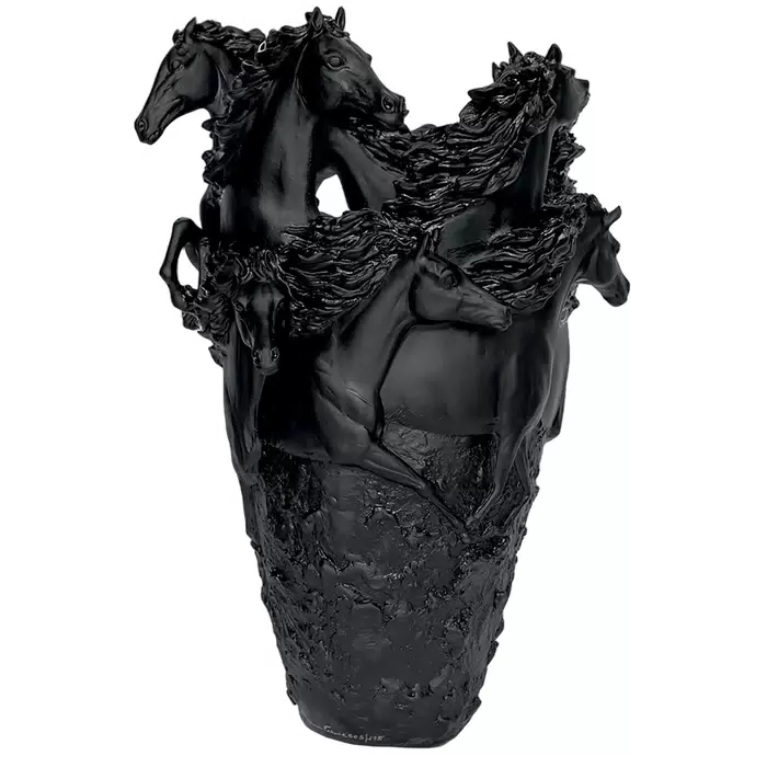 Хрустальная ваза "Horses Magnum" 50 см, черная