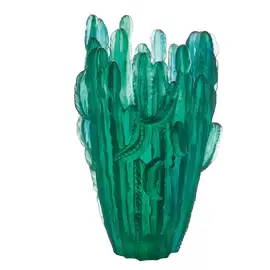 Хрустальная ваза "Jardin De Cactus" 41 см, зеленая