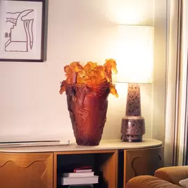 Хрустальная ваза "Magnum Amber Horse" 50 см, красная
