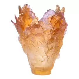 Хрустальная ваза "Or d'abeille" 35.5 см, оранжевая