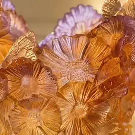 Хрустальная ваза "Or d'abeille" 35.5 см, оранжевая