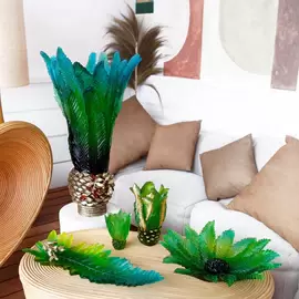Хрустальная ваза "Palm Beach" 16.5 см, зеленая