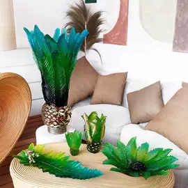 Хрустальная ваза "Prestige Palm Beach" 85 см, зеленая