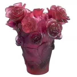 Хрустальная ваза "Rose Passion" 17 см, розовая