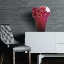 Хрустальная ваза "Rose Passion" 35 см, розовая