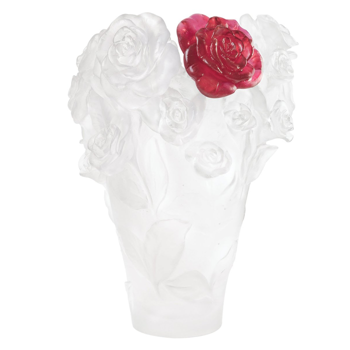 Хрустальная ваза "Rose Passion. Roses" 34см, белая