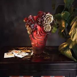 Хрустальная ваза "Rose Royale" 45 см, бордовая