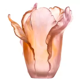 Хрустальная ваза "Tulip" 33 см, оранжевая