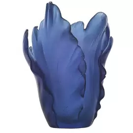 Хрустальная ваза "Tulipe" 17 см, синяя