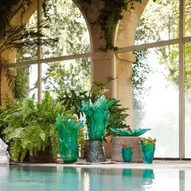 Хрустальная ваза "Borneo Tropical" 60 см, зеленая