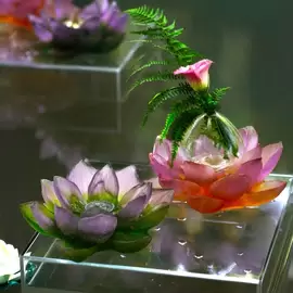 Хрустальная ваза "Jardin de Lotus" 11 см, розовая