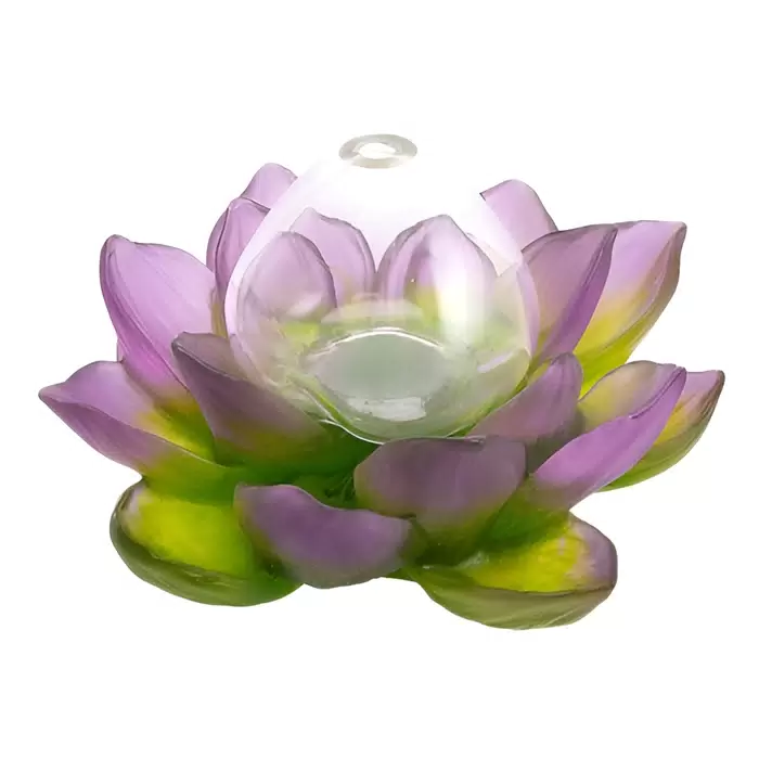 Хрустальная ваза "Jardin de Lotus" 11 см, фиолетовая