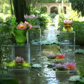 Хрустальная ваза "Jardin de Lotus" 11 см, фиолетовая
