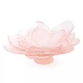 Хрустальная ваза для фруктов "Camelia" розовая