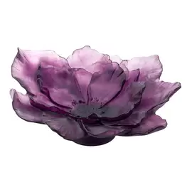 Хрустальная ваза для фруктов "Camelia" фиолетовая